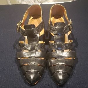 John Fluevog Black Sandals